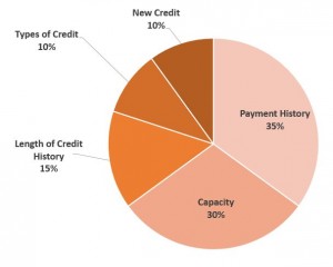 what makes up my credit score