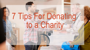 People in line to pick up donations