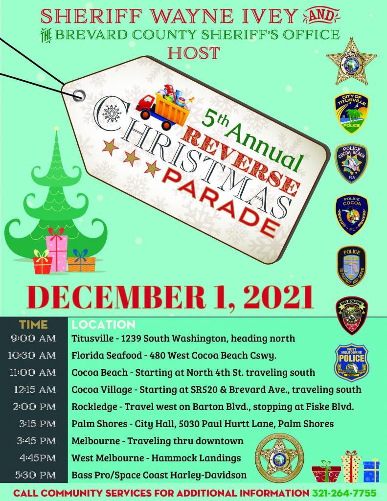 2021 REVERSE Christmas Parade Flyer