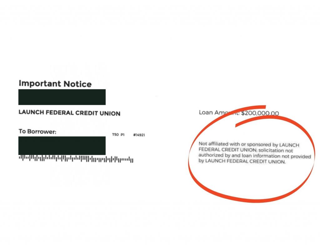 Mortgage Scam- Not connected with Launch CU