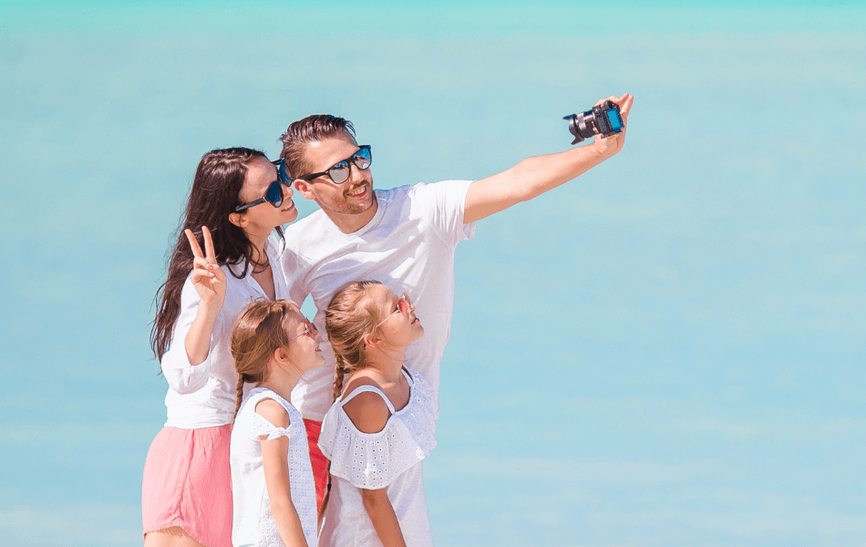 Family taking a selfie