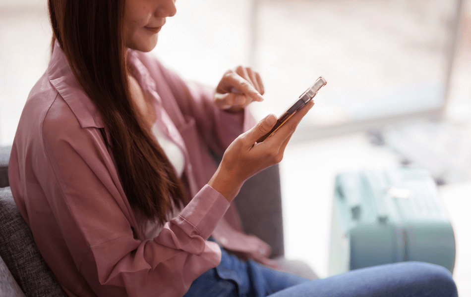 Person looking at phone