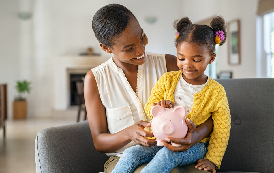 Youth Savings Accounts- family learning about savings money
