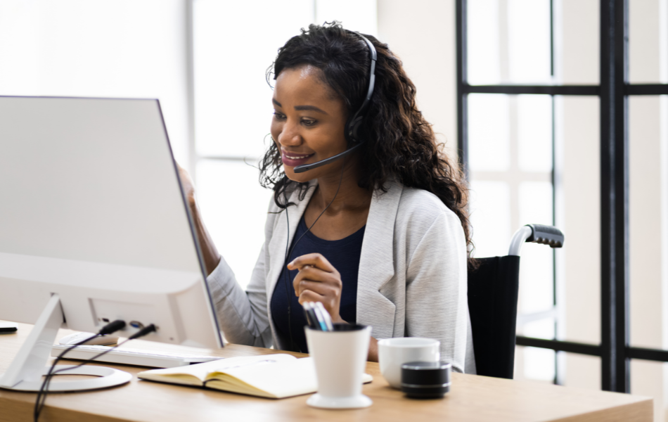 Person making a phone call