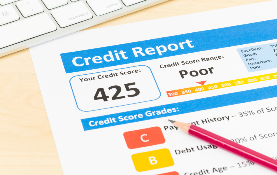 Poor credit score