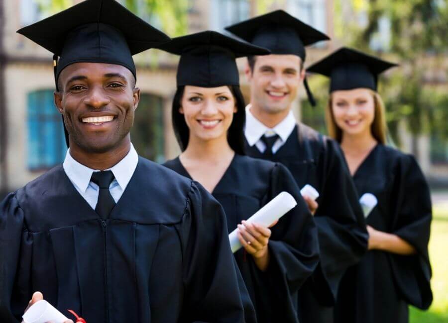 4 graduation students