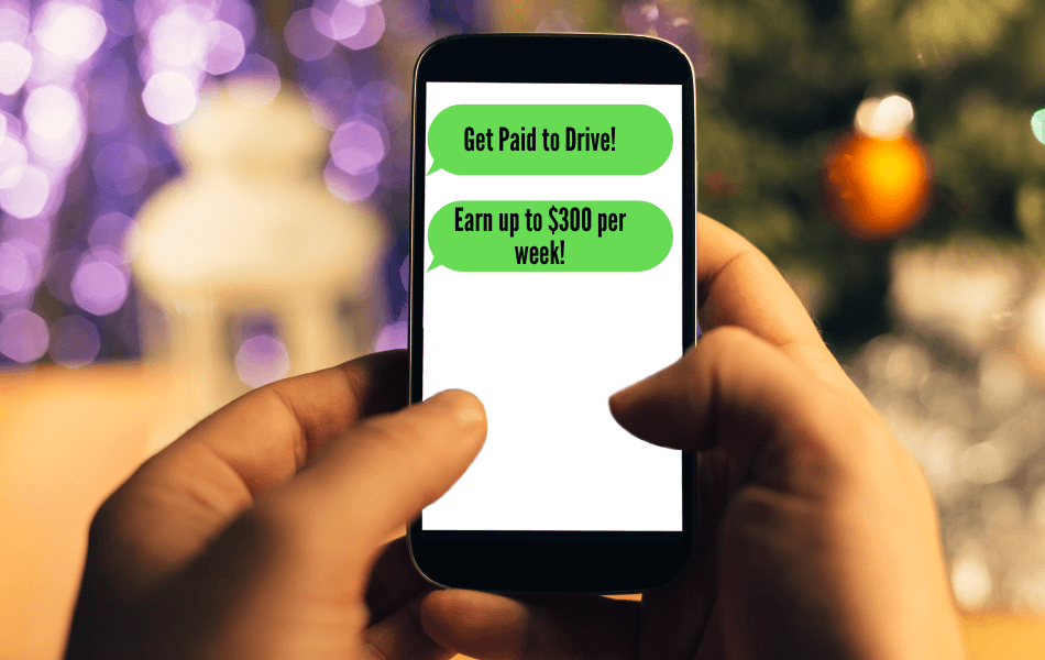 Get Paid to Drive Text Message