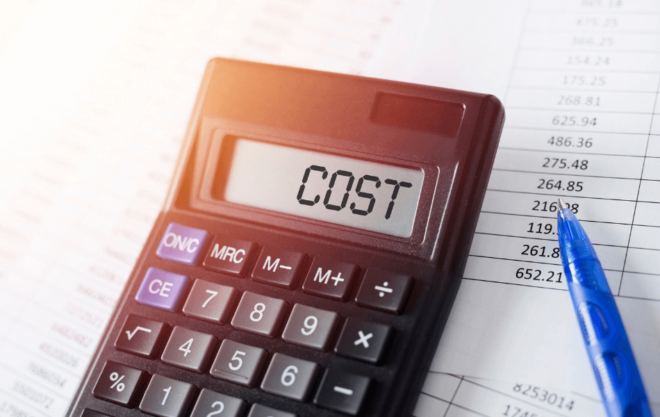 Calculator that has "cost" on it