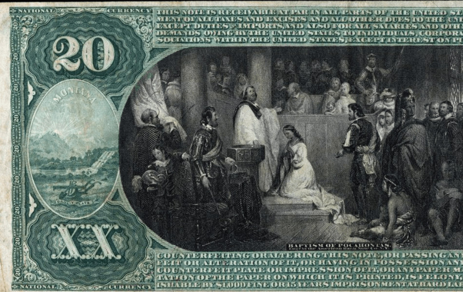 Pocahontas on $20 bill