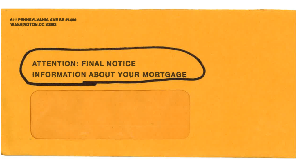 Envelope Mortgage Solicitation Example