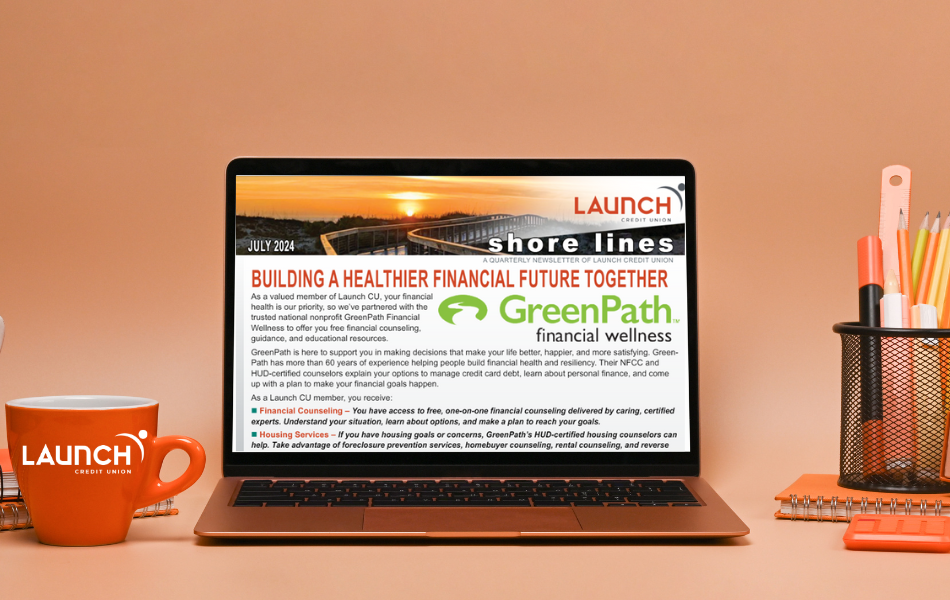 Image of a laptop with our newsletter