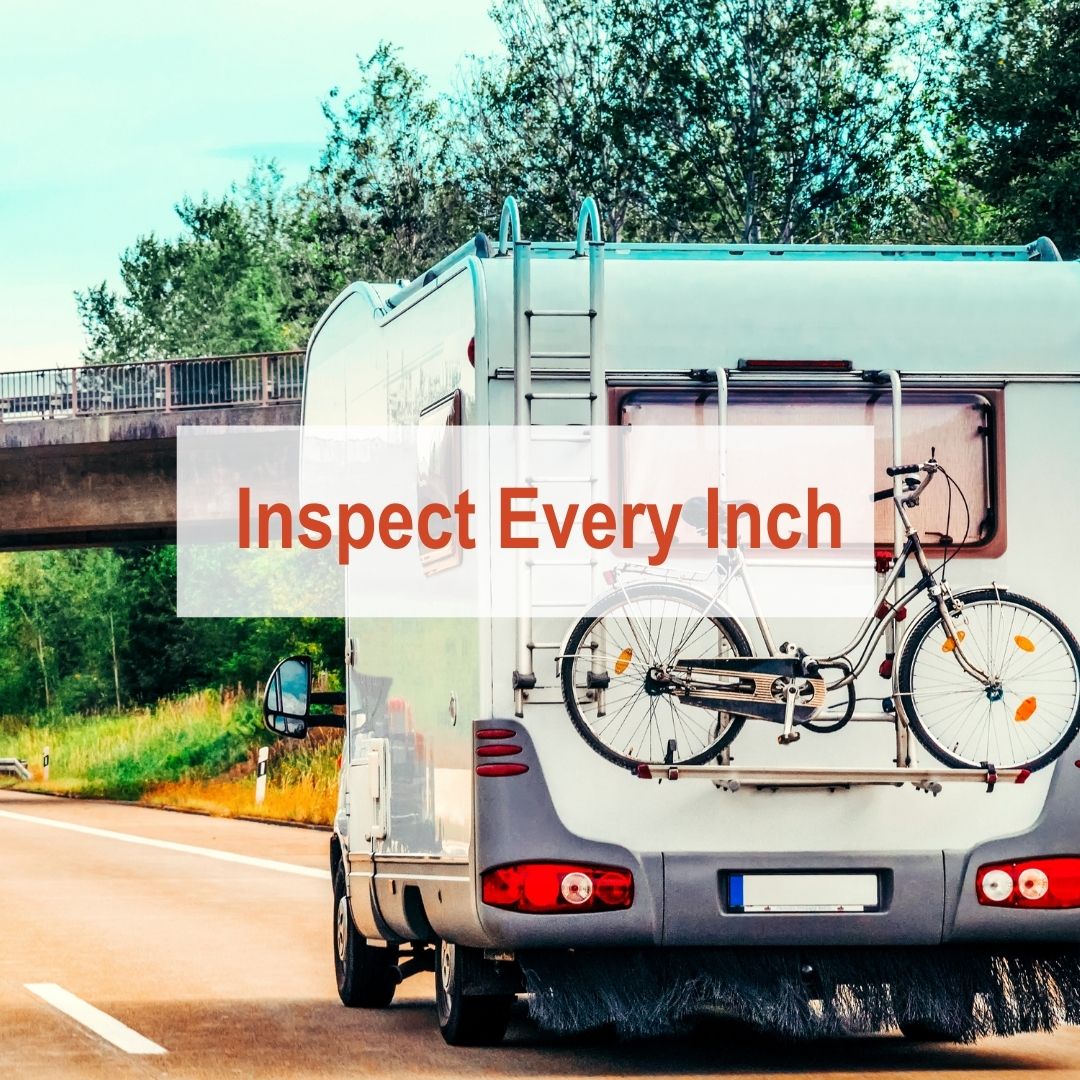 RV with bike on back | Import Every Inch