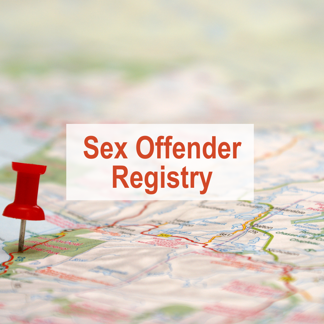 map with red pushpin on it | Sex Offender Registry