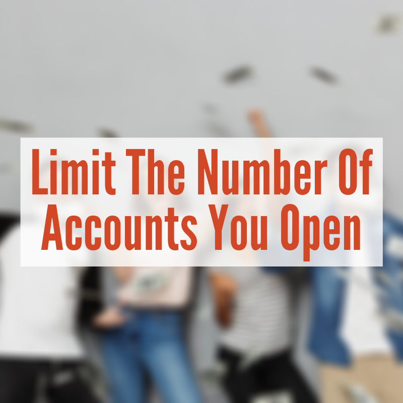 Group of people throwing up money |Limit The Number of Accounts You Open