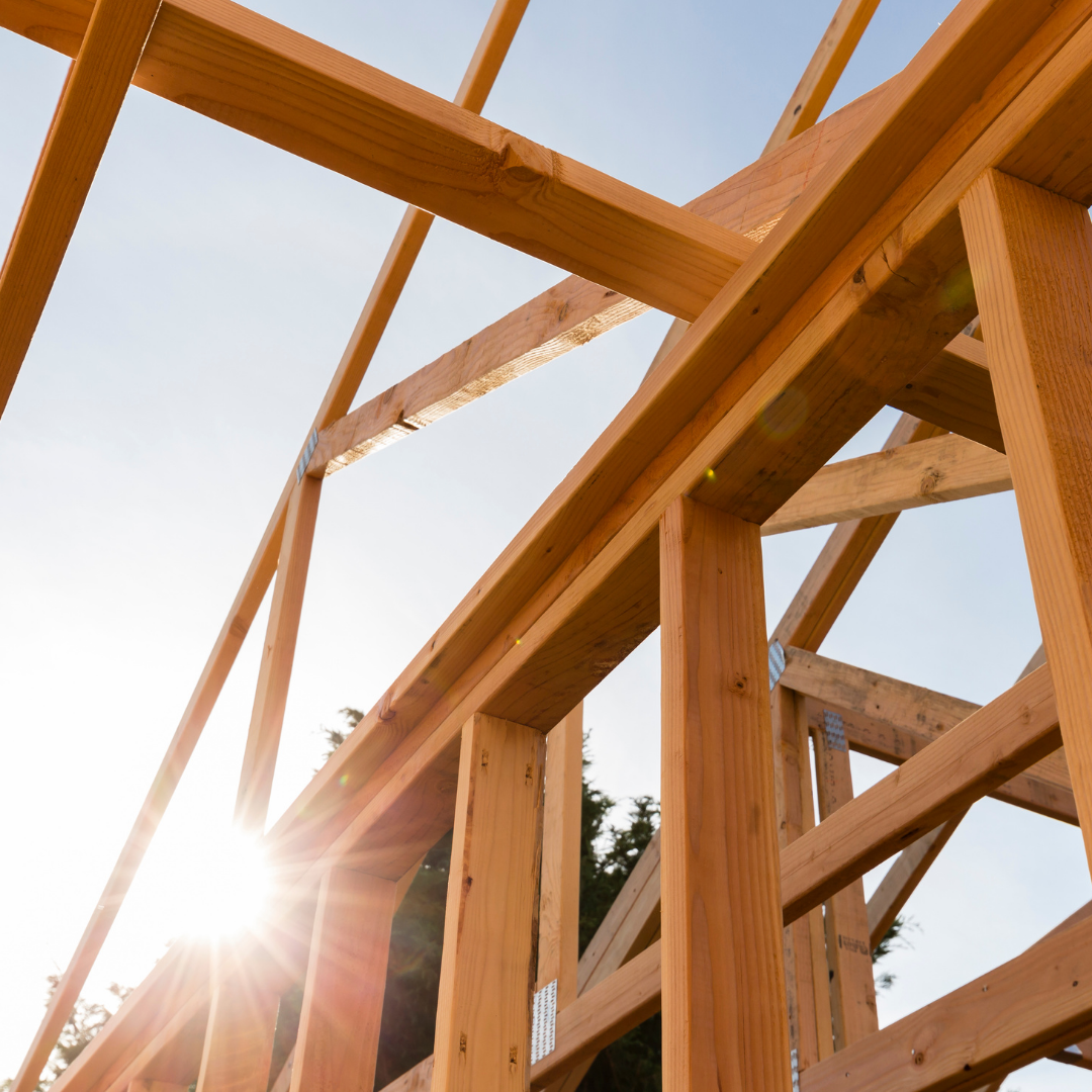 frame of a home being built