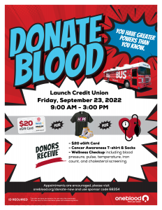 Donate Blood September 23